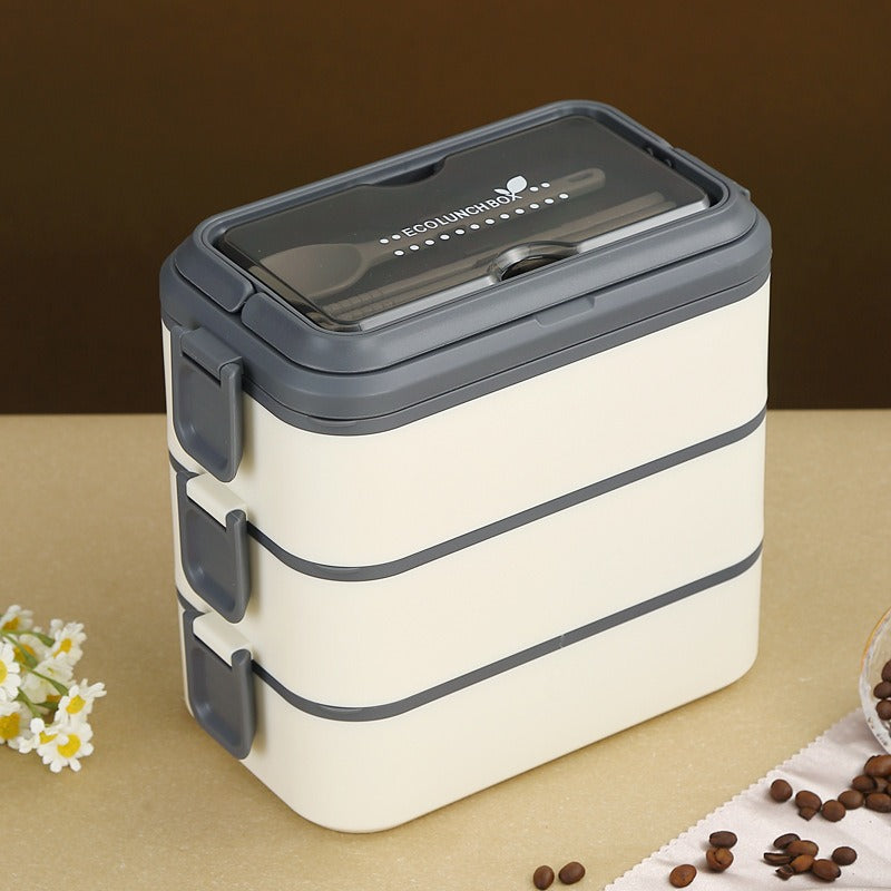 304 stainless steel bento 3 layer heating, microwave sealed and insulated lunch box