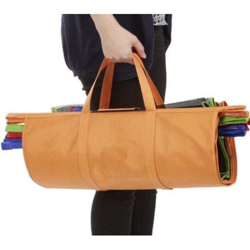 Shopping Bag Grocery Grab Shopping Bags Foldable Tote Eco-friendly Reusable Supermarket Bags 4pcs/set