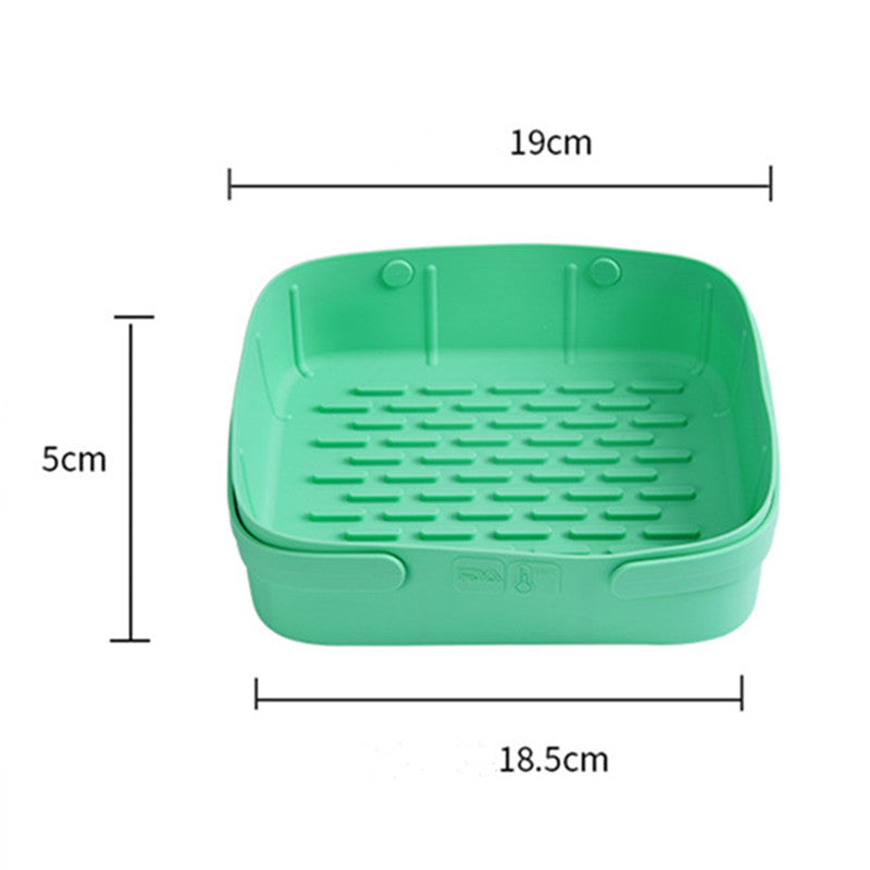 New Air Fryer Silicone Baking Pan Square Air Fryer Silicone Pot Folding Silicone Baking Pan Pad