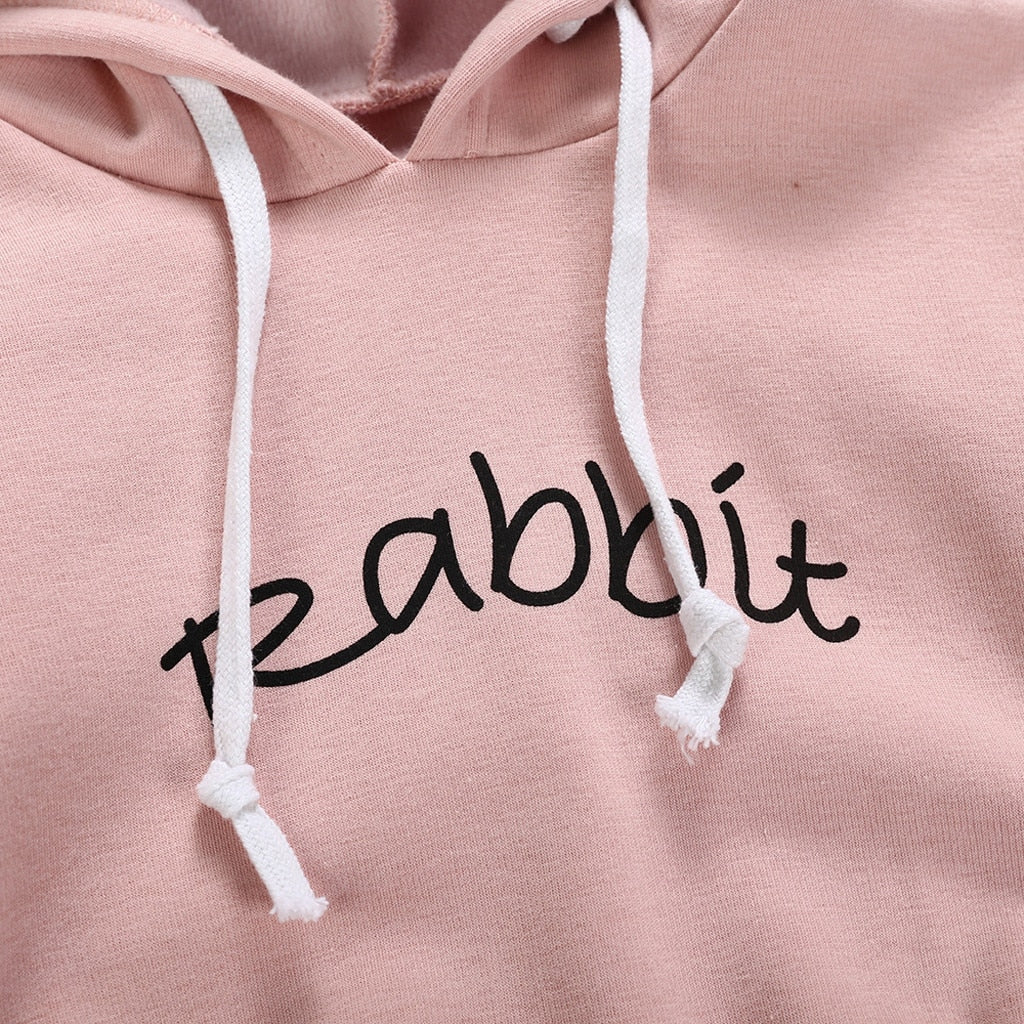 Rabbit Letter Sweatshirt Bodysuit