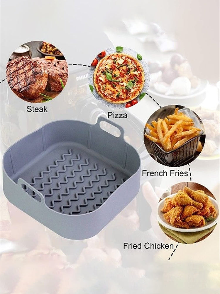 Air Fryer Accessories Air Fryer Silicone Pot Square Silicone Pot Holder Round Silicone Pot