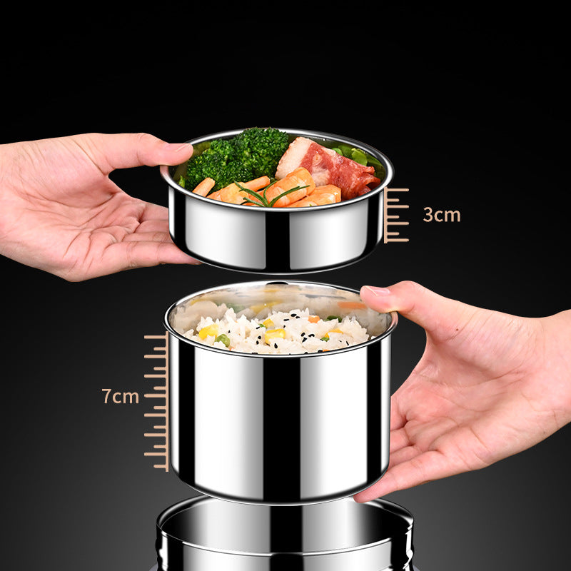 Double layer portable insulated lunch box thermostatic pot