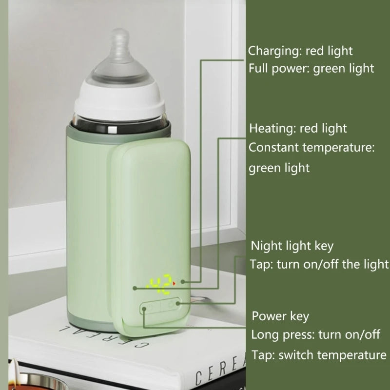 USB Chargings Heating Bottle Warm Water Milk Heater Warmer Bag Insulation Cover