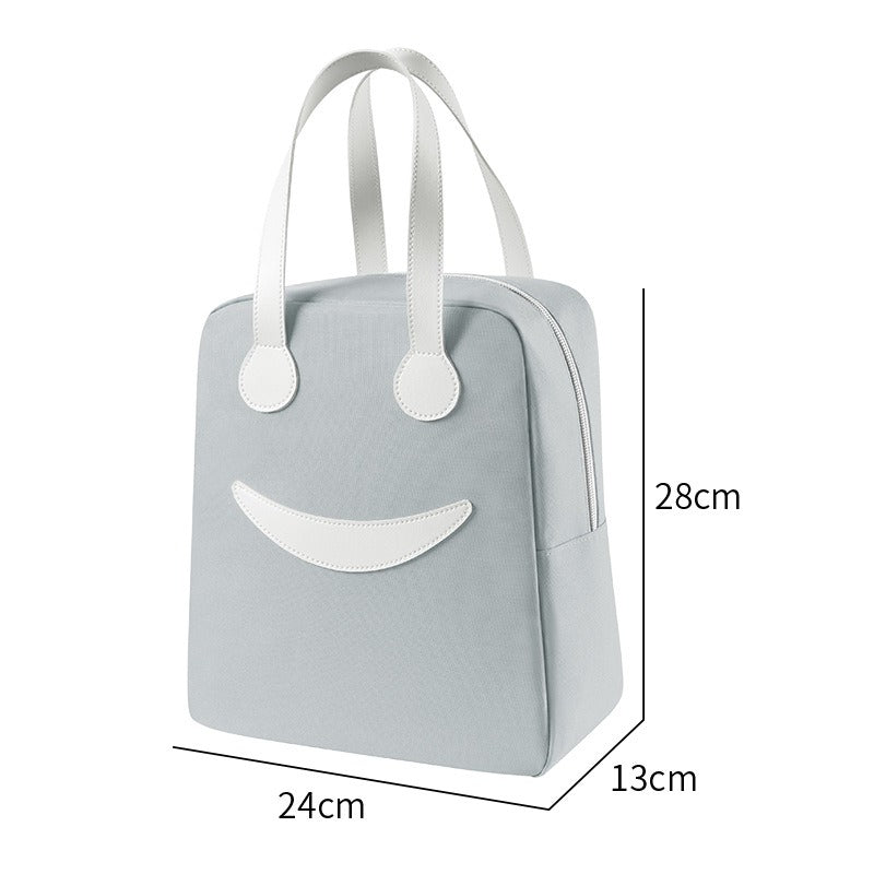 Portable bento lunch bag, aluminum foil insulated