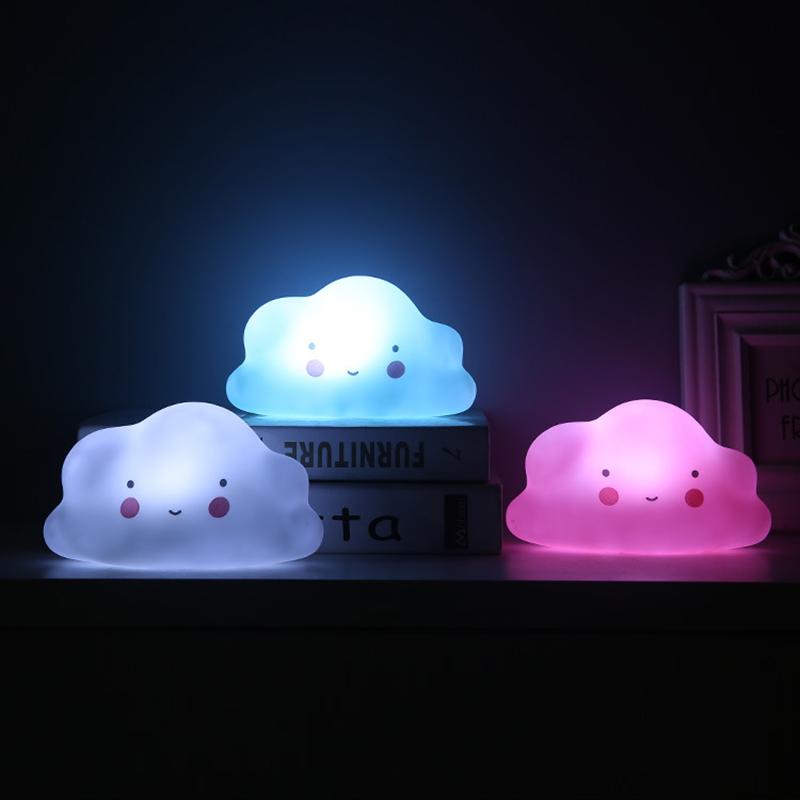 Lovely Led Night Light Silicone Cloud Night Lamp Mood Light Baby Nursery Lamp Children Gift For Kids Bedside Bedroom