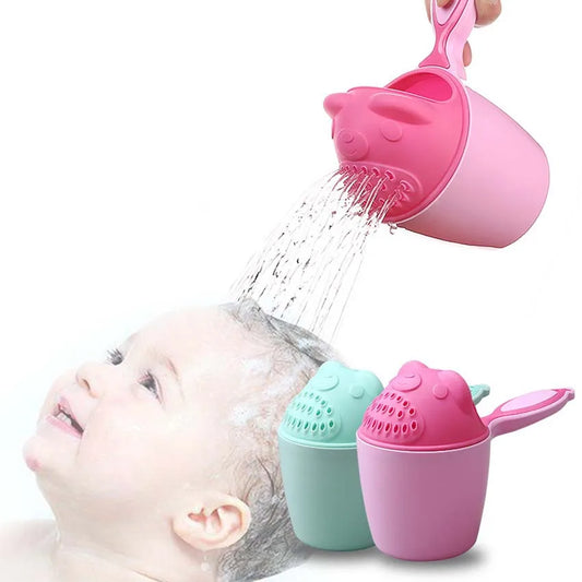 Baby Kids Cartoon Bear Bathing Cup Baby Shower Shampoo Cup