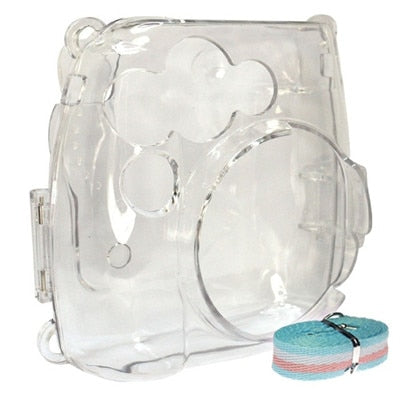 Crystal Transparent  Protective Case Cover Pouch Shoulder Strap for Fuji Fujifilm Instax Camera Instant Mini 9 8 8+ Accessories