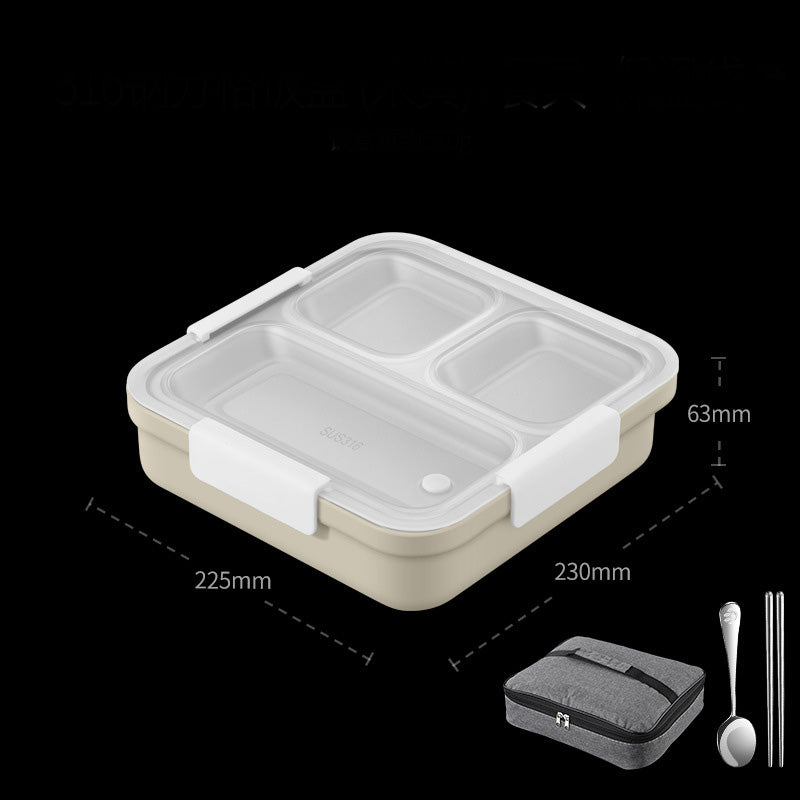 Stainless Steel Water Heating Lunch Box Compartment Double Bento Box