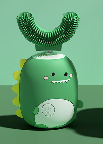 【Smart 360° U-Shape Electric Toothbrush】Kids Silicone Automatic Ultrasonic Teeth Tooth Brush Cute Dinosaur Children