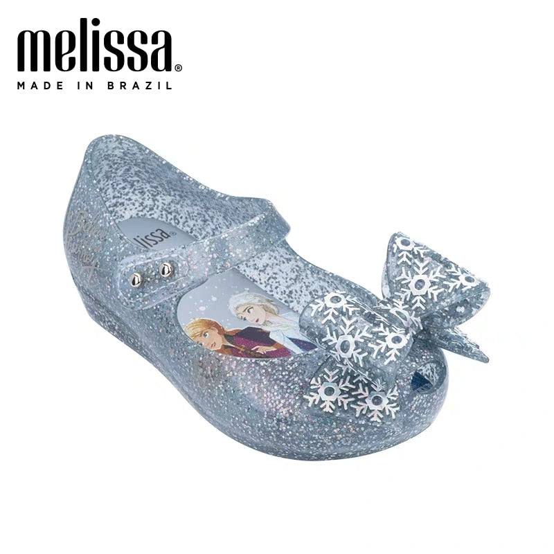 Mini Melissa Princess Jelly Shoes Ultragirl + Snow Girl Sandals NEW Baby Shoes Melissa Sandals Kids Non-slip Sandal