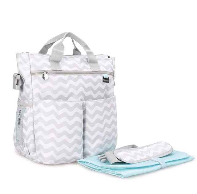 Multifunctional Mummy Maternity Diaper Bags Change Pad Hooks Tissue Box