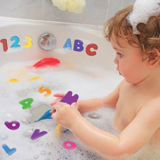 36pcs (26 Letters + 10 Number) Baby Foam Letter and Numbers Stickers Water Stickers Toy Kids Children Floating Bath Shower Toy