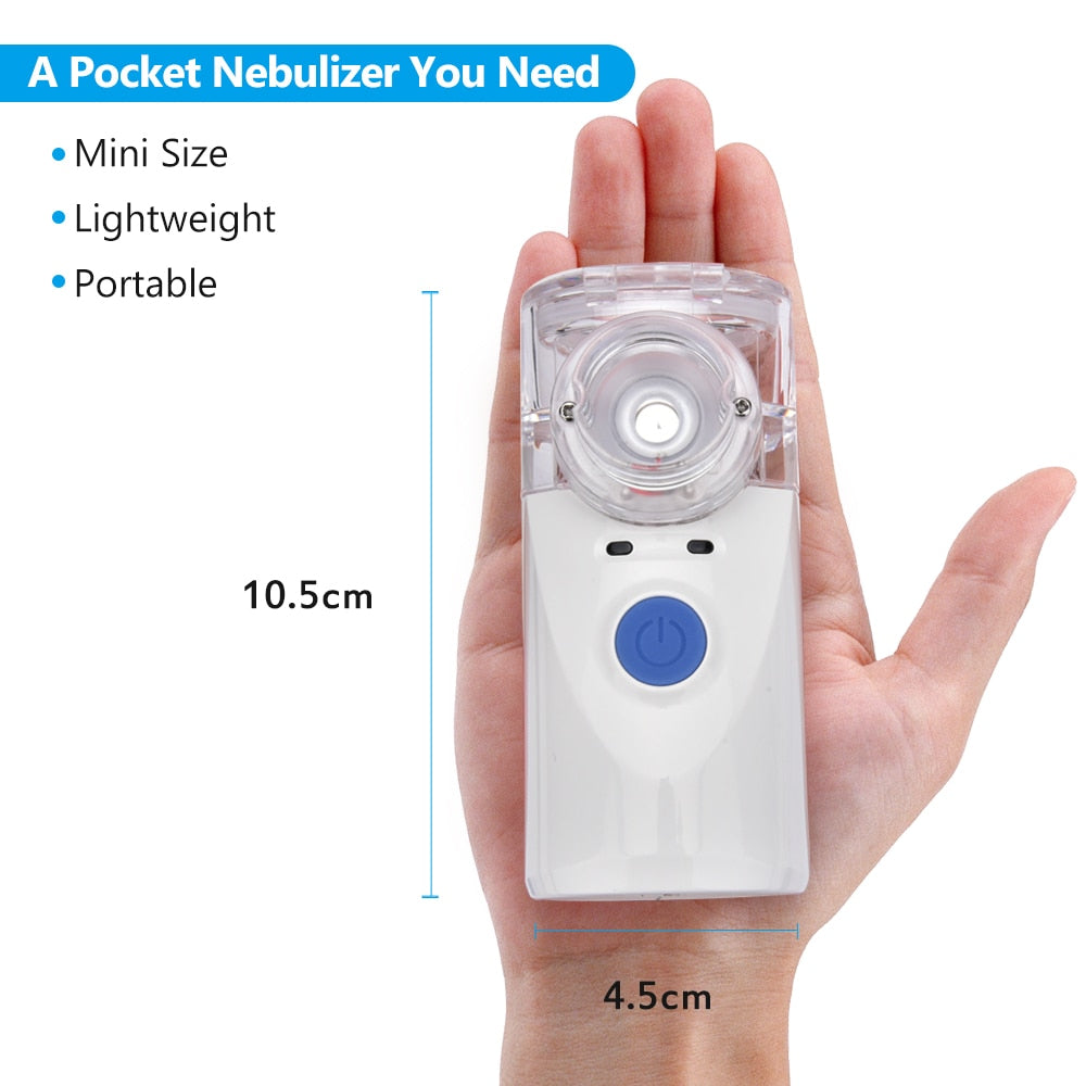Portable Mesh Nebulizer Silent Ultrasonic Medical Steaming Inhaler USB Charging Adult Kids Respirator Humidifier Health Care