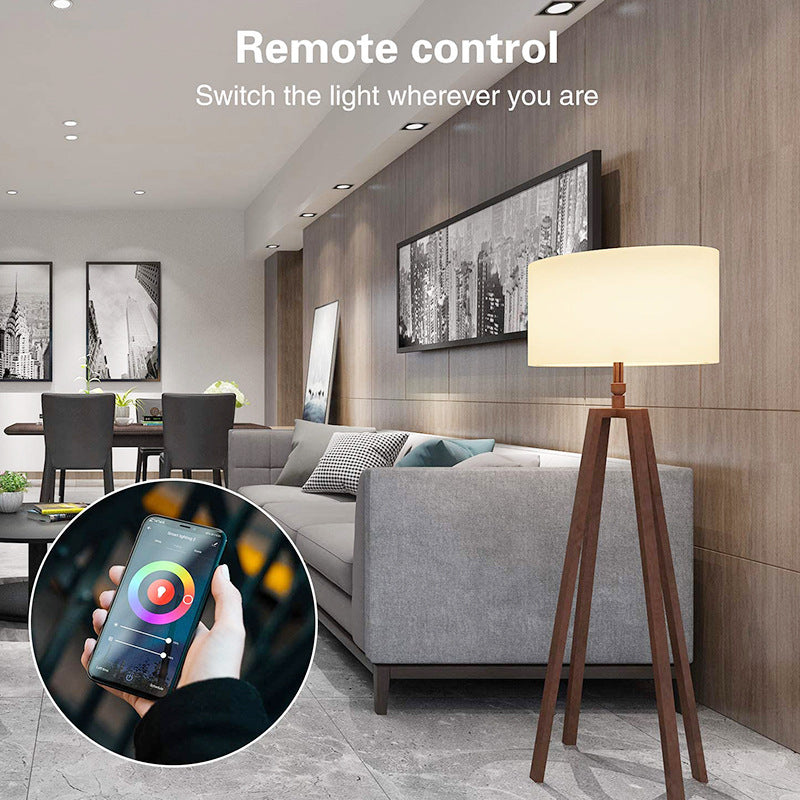 Alexa Intelligent Voice Control WiFi Bulb Lamp RGBCW 9W Wide Pressure Timing Music Rhythm Table Lamp