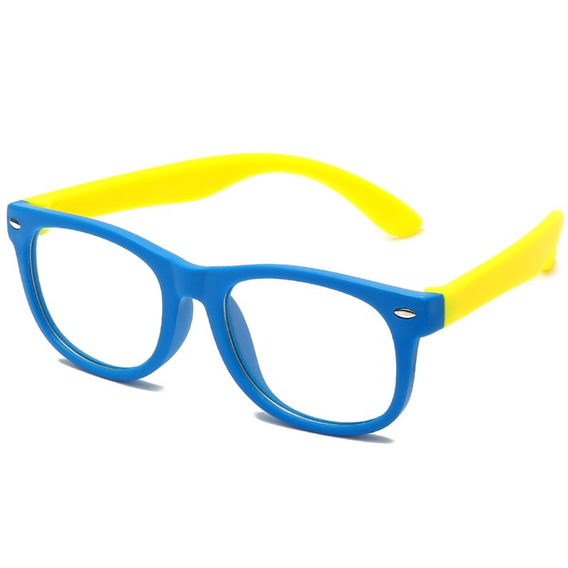 HOOLDW Anti blue Light Kids Glasses Children Square Optical Frame Eyeware Boy Girls Square Computer Transparent Eyeglasses UV400