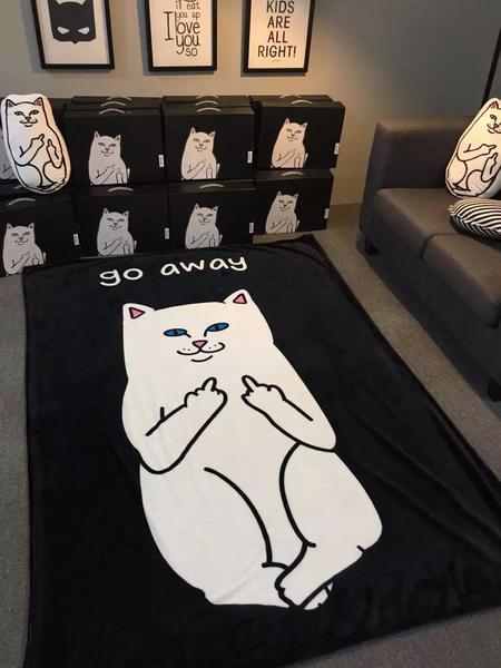 Cartoon Cat Blanket Warm Blanket on Sofa/Bed/Plane Travel Plaids Coral Fleece Warm Throw Blankets 150/200cm Carpet
