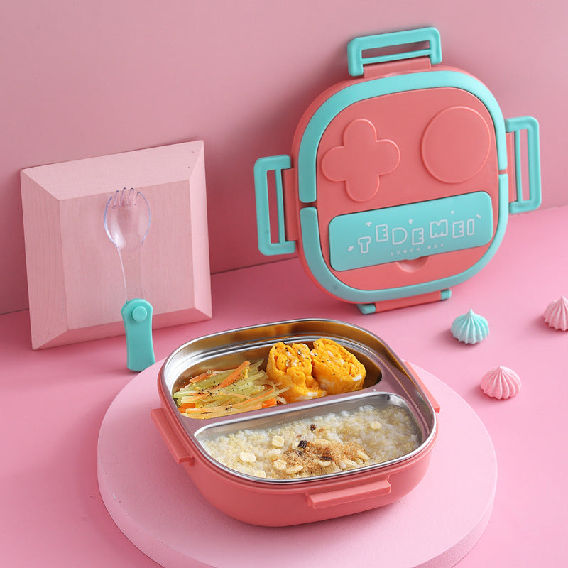 Stainless Steel Lunch Box Dinner Plate Robot Shaped Lunch Box