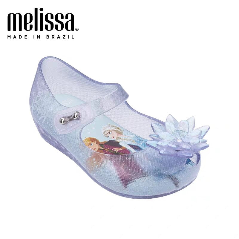 Mini Melissa Princess Jelly Shoes Ultragirl + Snow Girl Sandals NEW Baby Shoes Melissa Sandals Kids Non-slip Sandal