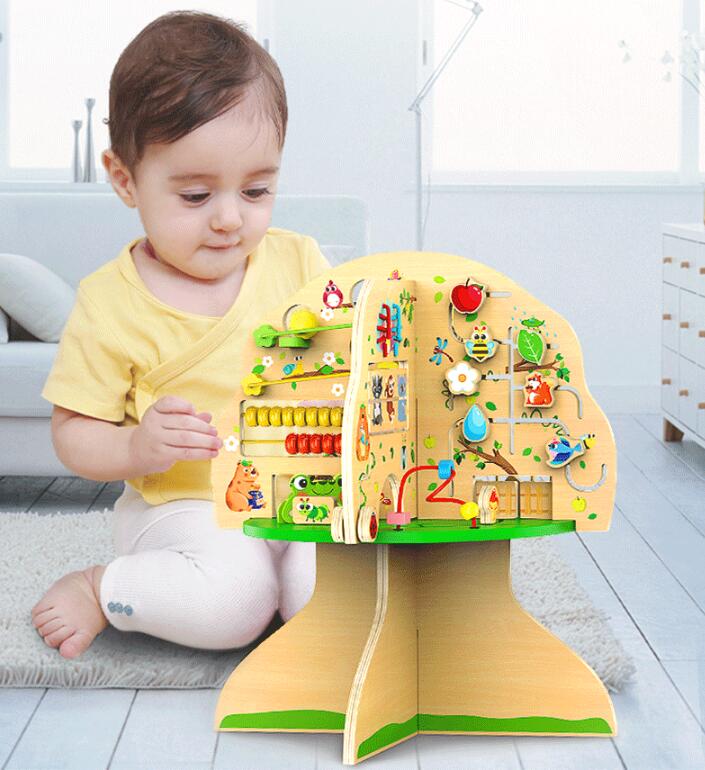 Children Educational Toy Toddlers Maths Wooden Learning Tree Home Use Preschool Nursery Teaching Kids DIY Play Units