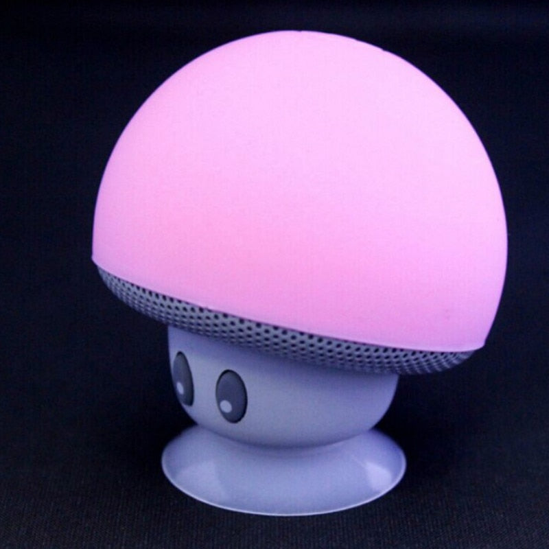 Cartoon small mushroom head Bluetooth sound box silicon rubber sucker desktop loudspeaker portable mobile phone bracket sound