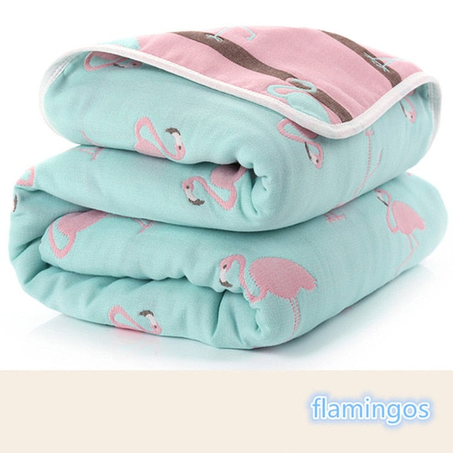 Baby Blankets Newborn Muslin Cotton 6 Layers Thick Swaddle Kids Receiving Blankets Children Cover Bedding