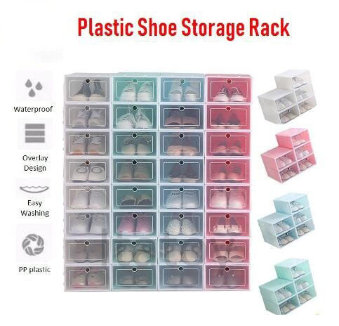 Thickened Transparent Shoe Box Plastic Shoe Box Shoe Storage Artifact Shoe Storage Box Shoe Box Flip Drawer Shoe Box