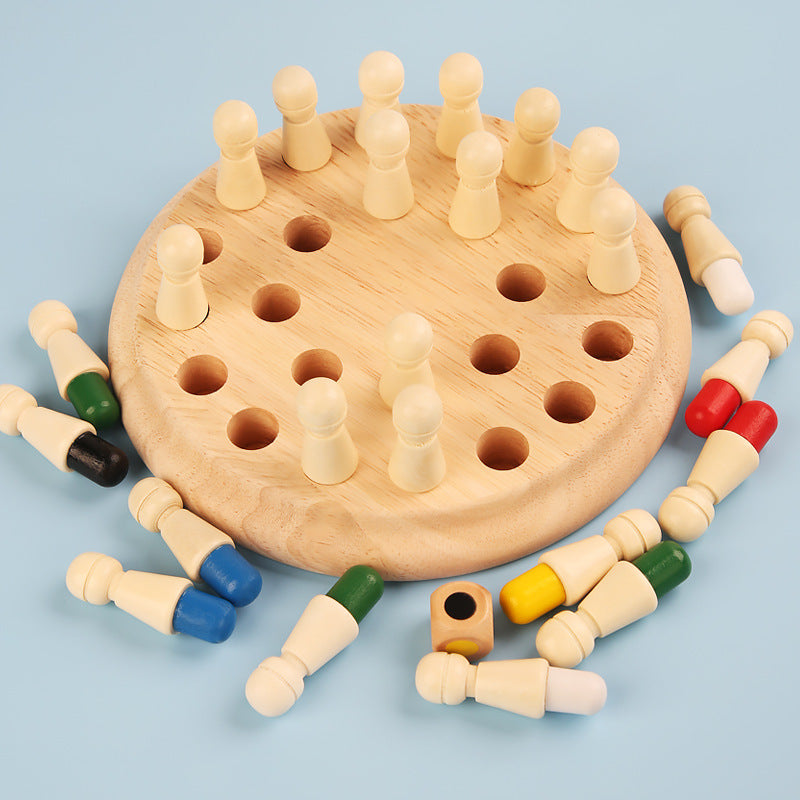 Early Education Wooden Children's Color Memory Chess