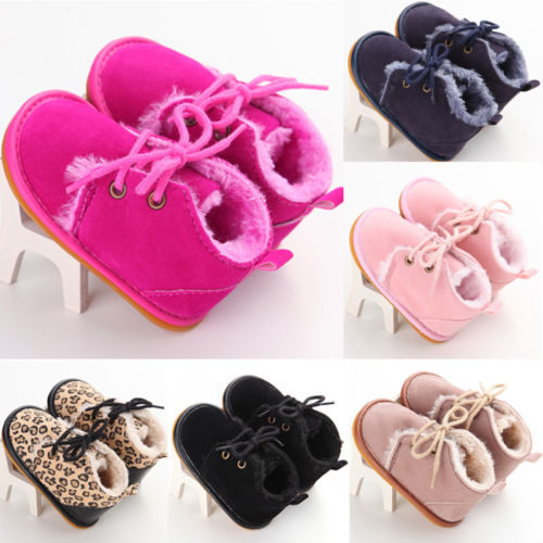 Infant Booties Black/ White /Pink