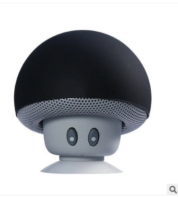 Cartoon small mushroom head Bluetooth sound box silicon rubber sucker desktop loudspeaker portable mobile phone bracket sound