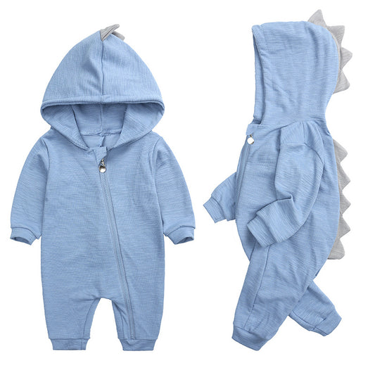 New Baby Dinosaur Hooded Cotton Jumpsuit For Men And Women Baby Long-Sleeved Romper Baby Jumpsuit
