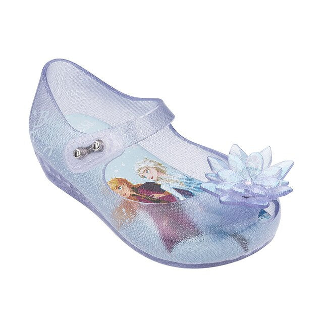 Mini Melissa Princess Jelly Shoes Ultragirl + Snow Girl Sandals NEW Baby Shoes Melissa Sandals Kids Non-slip Sandal