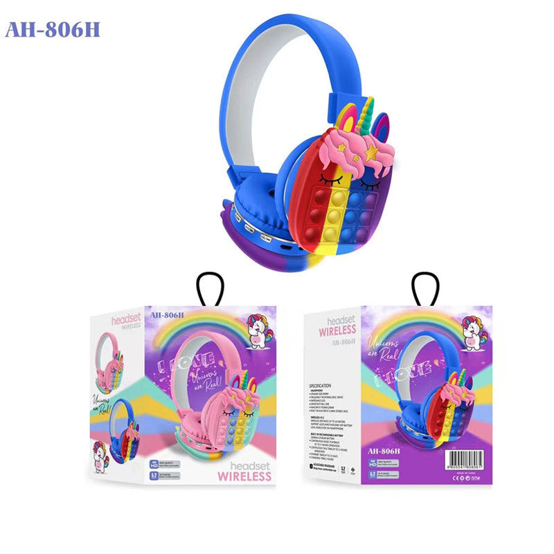 AH-806H New Children's Headphones Net Red Head-Mounted Private Model Simple Cute Stereo Long Battery Life TF
