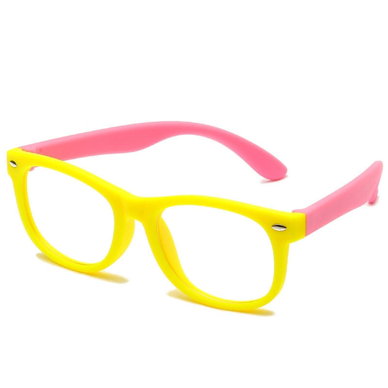 HOOLDW Anti blue Light Kids Glasses Children Square Optical Frame Eyeware Boy Girls Square Computer Transparent Eyeglasses UV400