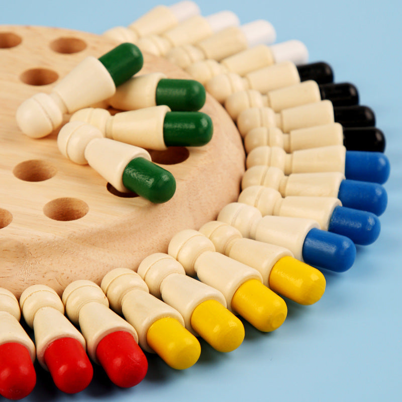Early Education Wooden Children's Color Memory Chess