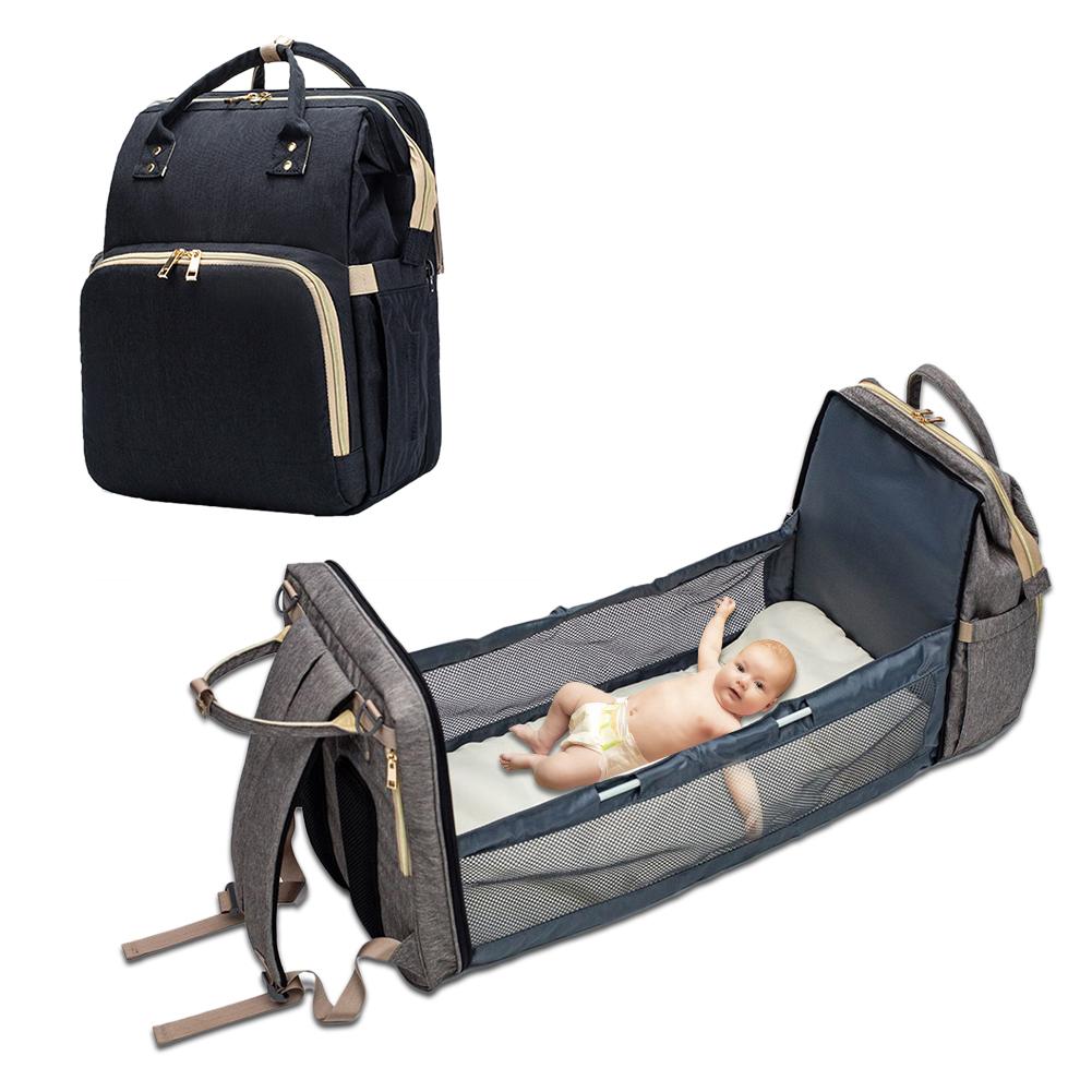 Lightweight Baby Diaper Bag Bed Multi-purpose Travel Storage