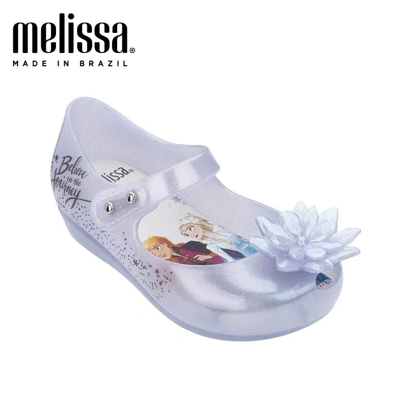 Mini Melissa Princess Jelly Shoes Ultragirl + Snow Girl Sandals NEW Baby Shoes Melissa Sandals Kids Non-slip Sandal