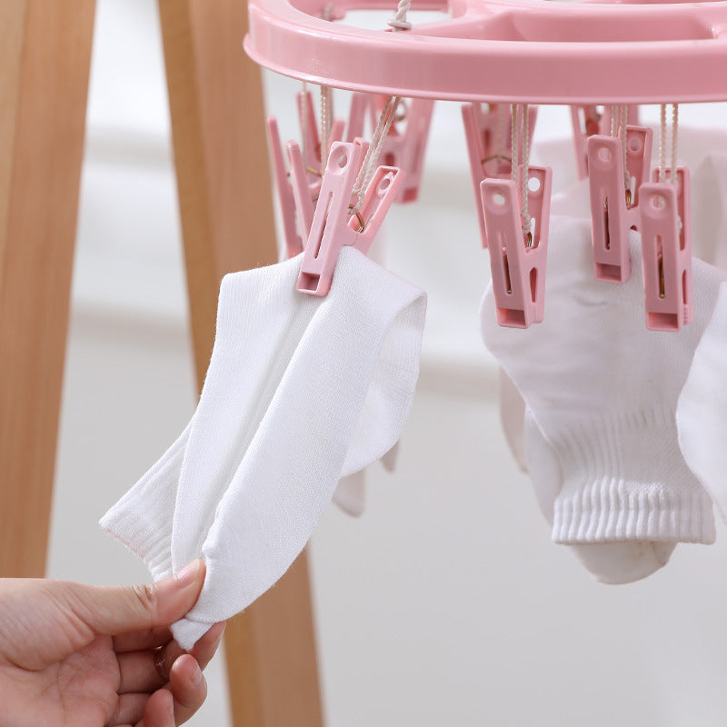 Windproof Plastic Clothes Drying Rack
