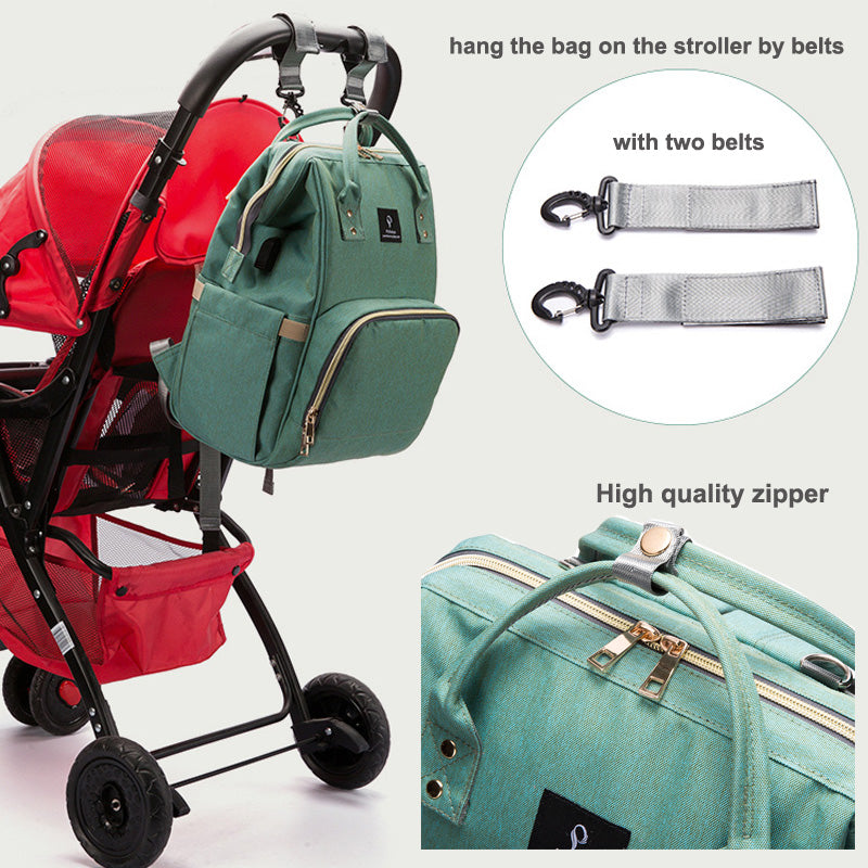 Diaper Bag USB Large Capacity Nappy Bag Waterproof Mom Maternity Travel Backpack Desinger Nursing Bag Baby Care Stroller Handbag