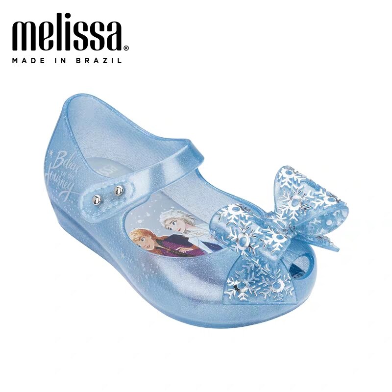 Mini Melissa Princess Jelly Shoes Ultragirl + Snow Girl Sandals NEW Baby Shoes Melissa Sandals Kids Non-slip Sandal