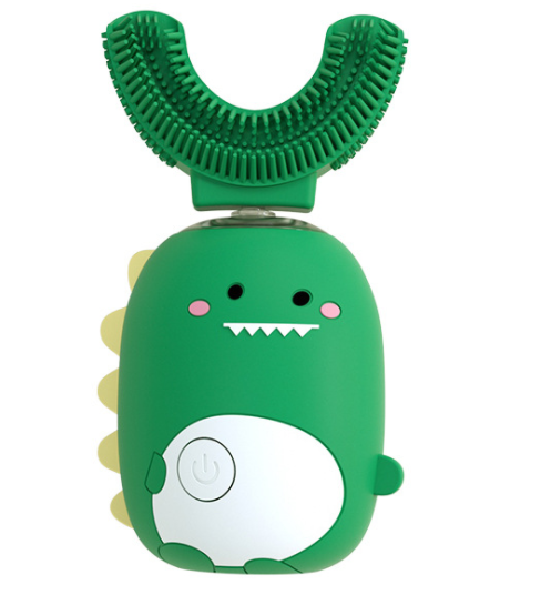 【Smart 360° U-Shape Electric Toothbrush】Kids Silicone Automatic Ultrasonic Teeth Tooth Brush Cute Dinosaur Children