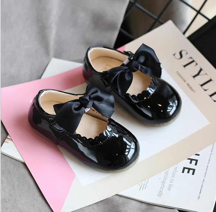 Newest Summer Kids Shoes Fashion Leathers Sweet Children Sandals For Girls Toddler Baby Breathable PU Out Bow Shoes