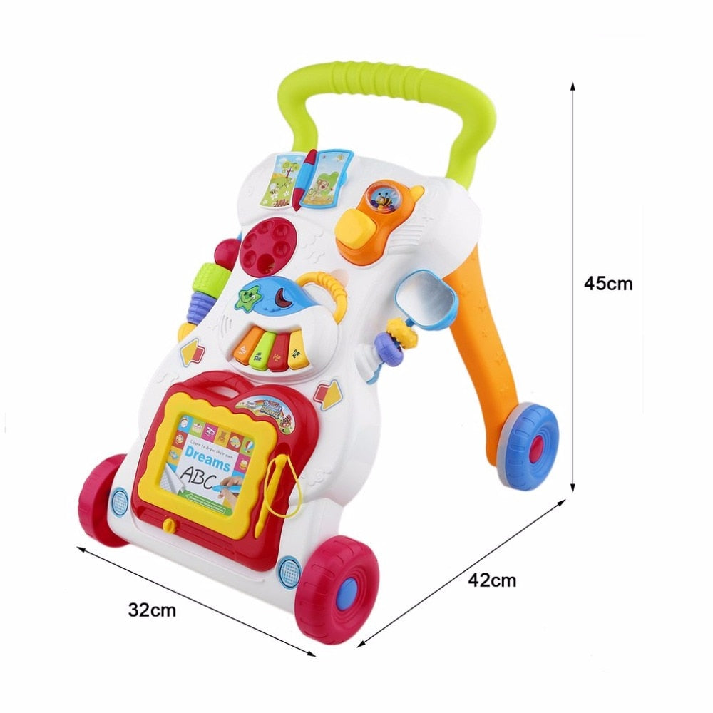 Early Learning Educational Baby First Steps Car/Walker Adjustable