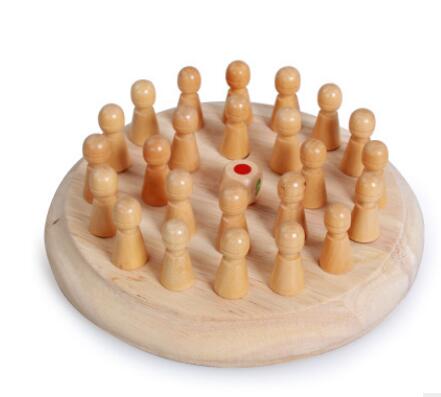 Kids Memory Match Stick Chess Wooden Chess Checkers Board Game Family Party Game Puzzle Baby Educational Toys