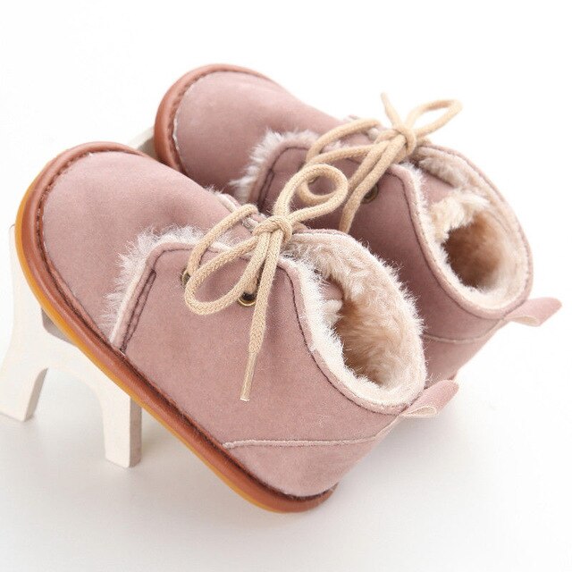 Infant Booties Black/ White /Pink