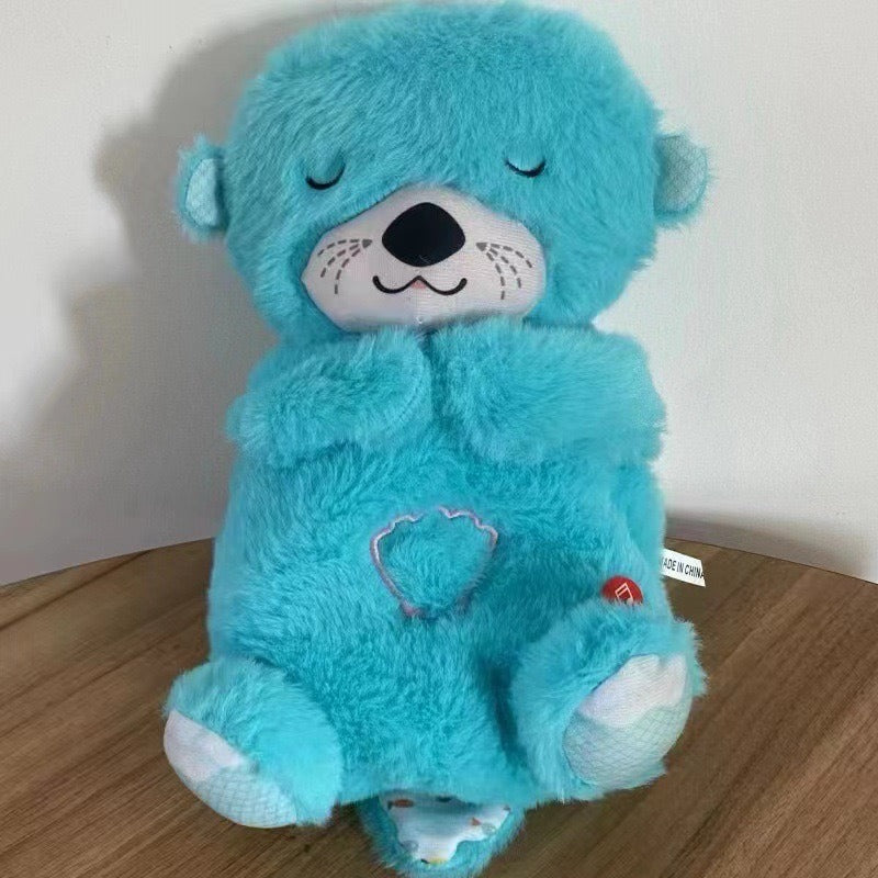 Baby comfort doll sleep toy breathing baby otter breathing bear baby toy music early education doll