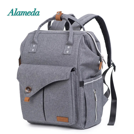Alameda Fashion Mummy Maternity Bag Multi-function Diaper Bag Backpack with stroller straps