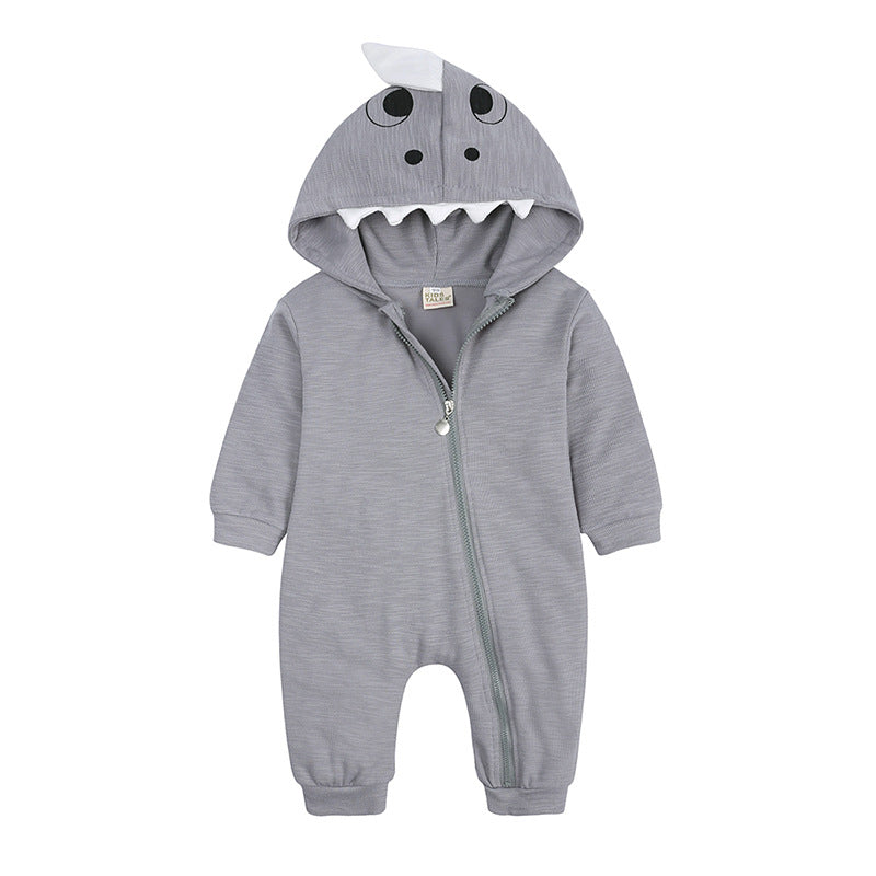 New Baby Dinosaur Hooded Cotton Jumpsuit For Men And Women Baby Long-Sleeved Romper Baby Jumpsuit
