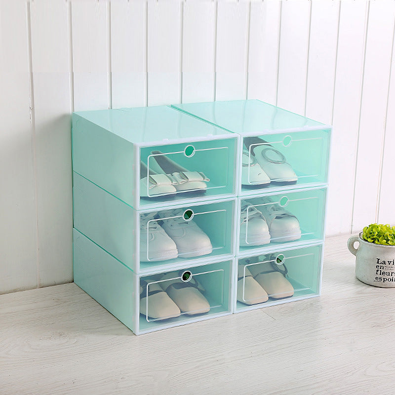 Thickened Transparent Shoe Box Plastic Shoe Box Shoe Storage Artifact Shoe Storage Box Shoe Box Flip Drawer Shoe Box