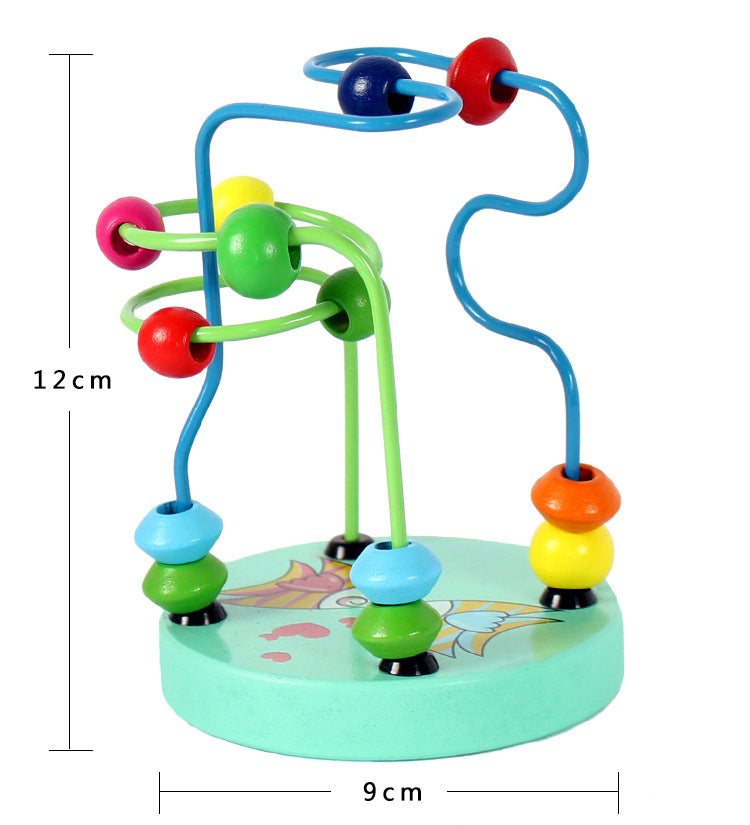 children's toys baby doll kids Educational toy beads string of beads game Mini around animal chassis Many styles by random