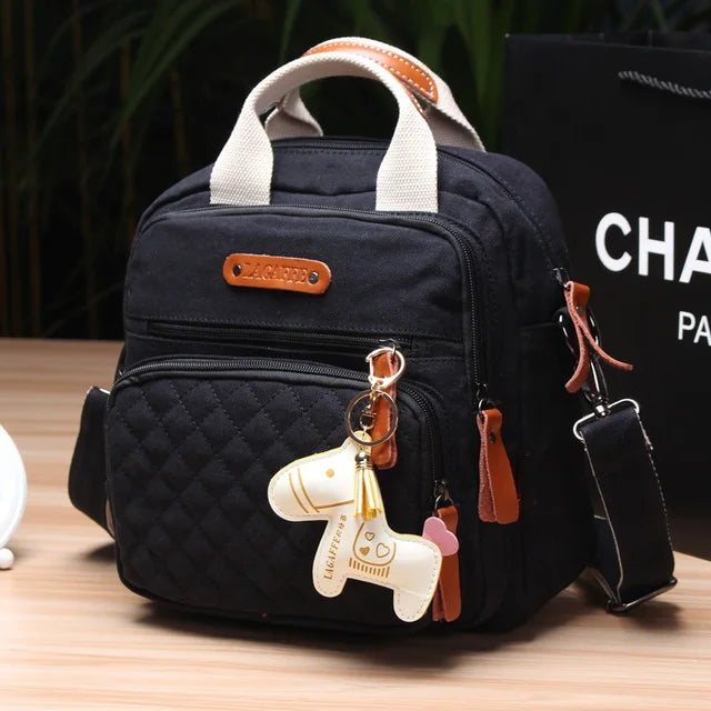Multifunction Diaper Bag Backpack Mother Care Hobos Bags, Baby Stroller Bags Nappy Bag for Mom with Horse Ornaments